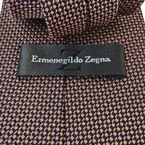 Ermenegildo Zegna Mens 100% Silk Tie - Picture 2 of 5